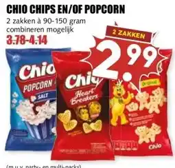 MCD Supermarkt CHIO CHIPS EN/OF POPCORN aanbieding