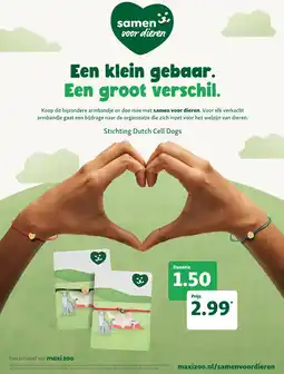 Maxi Zoo Stichting Dutch Cell Dogs armbandje aanbieding