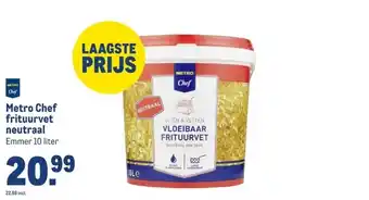 Makro Metro Chef frituurvet neutraal aanbieding