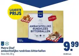Makro Metro Chef ambachtelijke rundvlees bitterballen aanbieding