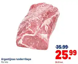 Makro Argentijnse runderribeye aanbieding