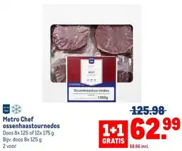 Makro Metro Chef ossenhaastournedos aanbieding