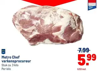 Makro Metro Chef varkensprocureur aanbieding