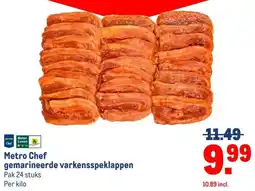 Makro Metro Chef gemarineerde varkensspeklappen aanbieding