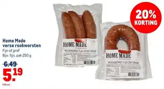 Makro Home Made verse rookworsten aanbieding
