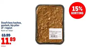 Makro Stoofvlees hachee, goulash, kip pilav of-ragout aanbieding