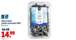 Makro Metro Chef jumbo mosselen MSC aanbieding
