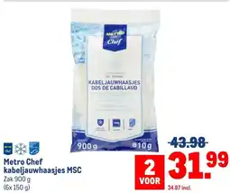 Makro Metro Chef kabeljauwhaasjes MSC aanbieding