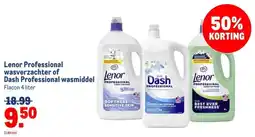 Makro Lenor Professional wasverzachter of Dash Professional wasmiddel aanbieding