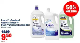 Makro Lenor Professional wasverzachter of Dash Professional wasmiddel aanbieding