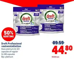 Makro Dreft Professional vaatwastabletten aanbieding