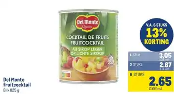 Makro Del Monte fruitcocktail aanbieding