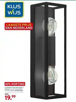 Kluswijs ALAMONTE BUITENLAMP aanbieding