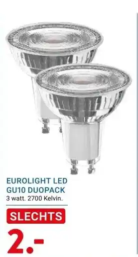 Kluswijs EUROLIGHT LED GU10 DUOPACK aanbieding