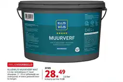 Kluswijs KLUSWIJS MUURVERF MAT aanbieding