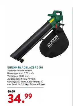 Kluswijs EUROM BLADBLAZER 3001 aanbieding