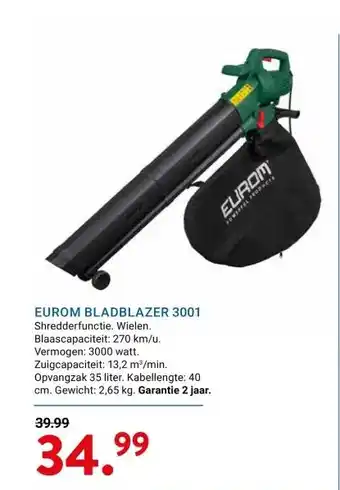 Kluswijs EUROM BLADBLAZER 3001 aanbieding