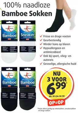 Lucovitaal 100% naadloze Bamboe Sokken aanbieding