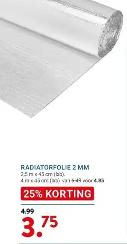 Kluswijs RADIATORFOLIE 2 MM aanbieding