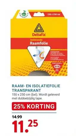 Kluswijs RAAM- EN ISOLATIEFOLIE TRANSPARANT aanbieding