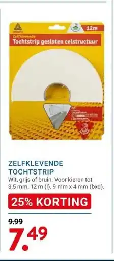 Kluswijs ZELFKLEVENDE TOCHTSTRIP aanbieding