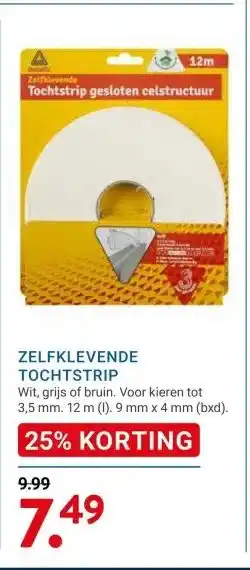 Kluswijs ZELFKLEVENDE TOCHTSTRIP aanbieding
