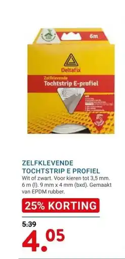Kluswijs ZELFKLEVENDE TOCHTSTRIP E PROFIEL aanbieding