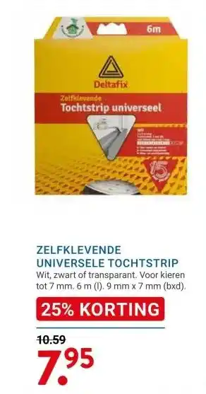Kluswijs ZELFKLEVENDE UNIVERSELE TOCHTSTRIP aanbieding