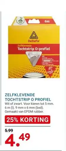 Kluswijs ZELFKLEVENDE TOCHTSTRIP O PROFIEL aanbieding