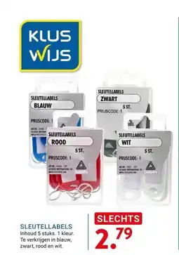 Kluswijs SLEUTELLABELS aanbieding