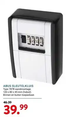Kluswijs ABUS SLEUTELKLUIS aanbieding