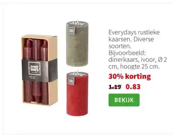 Intratuin Everydays rustieke kaarsen aanbieding