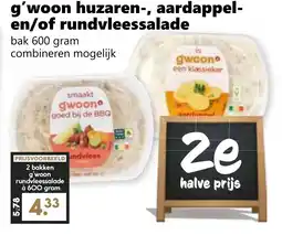 CoopCompact g'woon huzaren-, aardappel en/of rundvleessalade aanbieding