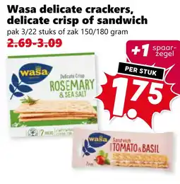 CoopCompact Wasa delicate crackers, delicate crisp of sandwich aanbieding