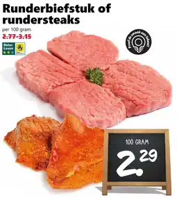 CoopCompact Runderbiefstuk of rundersteaks aanbieding