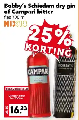 CoopCompact Bobby's Schiedam dry gin of Campari bitter aanbieding