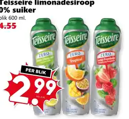 CoopCompact Teisseire limonadesiroop 0% suiker aanbieding