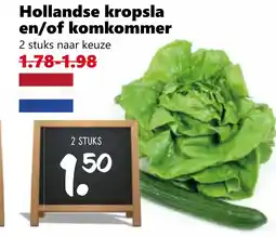 Coop Hollandse kropsla en/of komkommer aanbieding