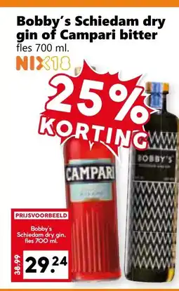 Coop Bobby's Schiedam dry gin of Campari bitter aanbieding
