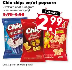 Coop Chio chips en/of popcorn aanbieding