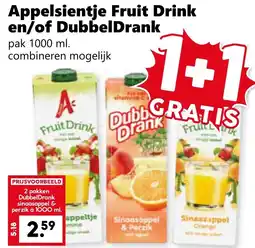 Coop Appelsientje Fruit Drink en/of DubbelDrank aanbieding