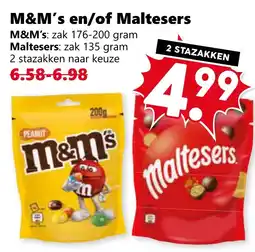 Coop M&M's en/of Maltesers aanbieding