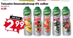 Coop Teisseire limonadesiroop 0% suiker aanbieding