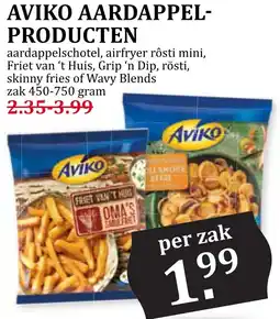 Coop AVIKO AARDAPPEL- PRODUCTEN aanbieding