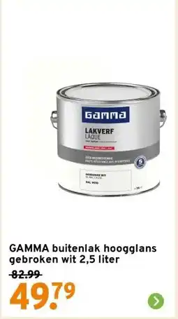 GAMMA GAMMA buitenlak hoogglans gebroken wit 2,5 liter aanbieding