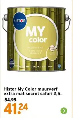 GAMMA Histor My Color muurverf extra mat secret safari aanbieding
