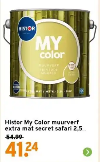 GAMMA Histor My Color muurverf extra mat secret safari aanbieding