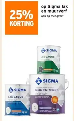GAMMA op Sigma lak en muurverf aanbieding