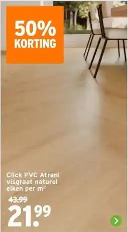 GAMMA Click PVC Atrani visgraat naturel eiken aanbieding