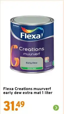 GAMMA Flexa Creations muurverf early dew extra mat 1 liter aanbieding